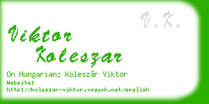 viktor koleszar business card